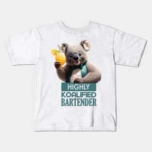 Just a Highly Koalified Bartender Koala Kids T-Shirt